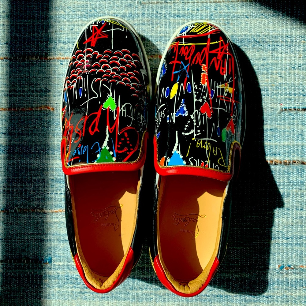 Christian Louboutin Masteral Flat Patent Shoes (Version Black)
